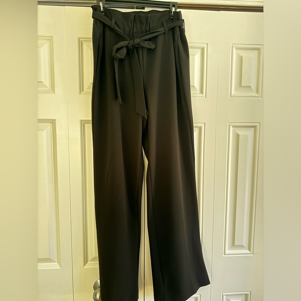High waisted belted dress plant